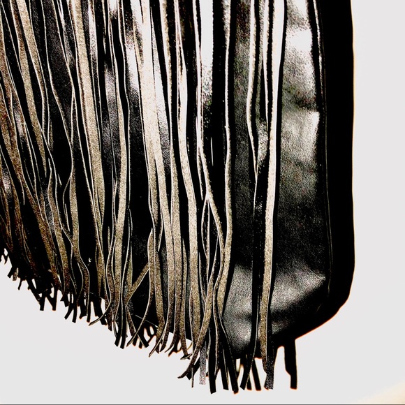 VICTORIA SECRET DRAWSTRING FRINGE BAG - Picture 5 of 6